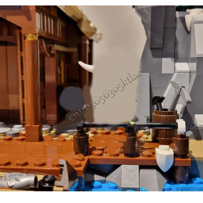 1837 PCS Famous Medieval Modular Classic Port Harbor Construction Base Building Block Model Children Assembly Toy Birthday Gifts