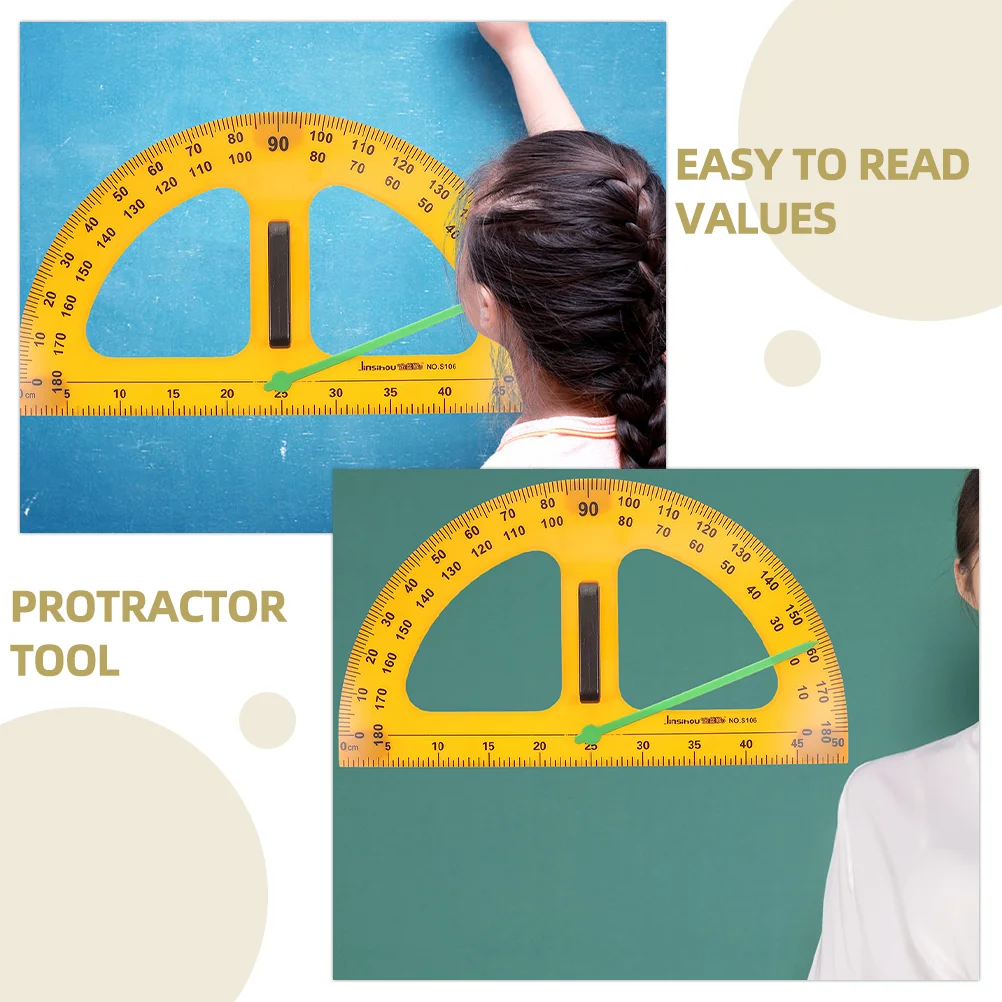 Teacher Protractor Half Circle Protractor Plastic Protractor Convenient Measurement Protractor