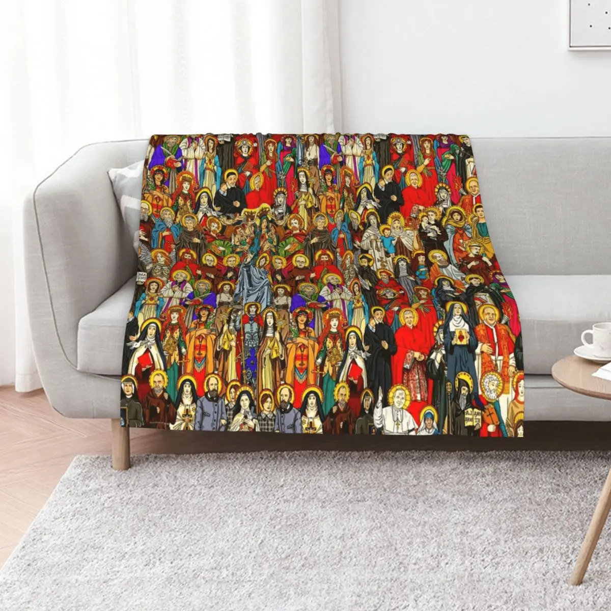 

Saints, All saints, Catholic Saints Throw Blanket Heavy manga Luxury Throw Flannels Blankets