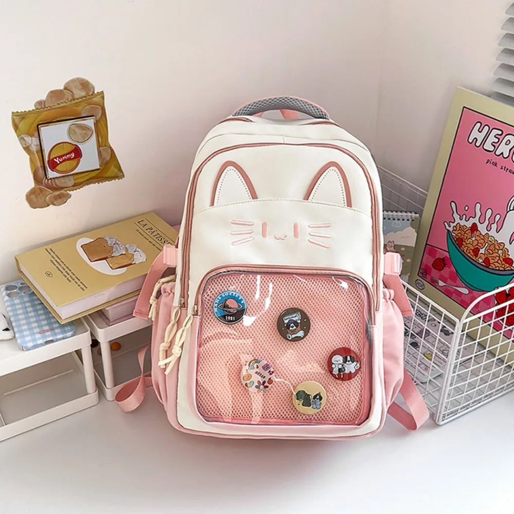 Kawaii Transparent Ita Backpack Large Capacity Dual Shoulder Strap Dual Shoulder Bag DIY Display Rucksack Travel