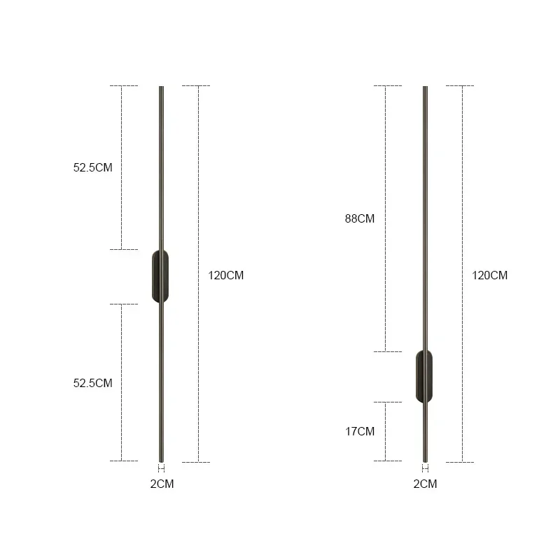 Luces LED de pared de línea recta modernas para dormitorio, decoración de fondo de sala de estar, accesorios de cocina, lámpara negra montada en