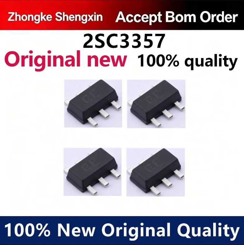 (5pcs-10pcs)Brand new stock 2SC3357 silk screen RE/RF patch SOT89 NPN high-frequency transistor