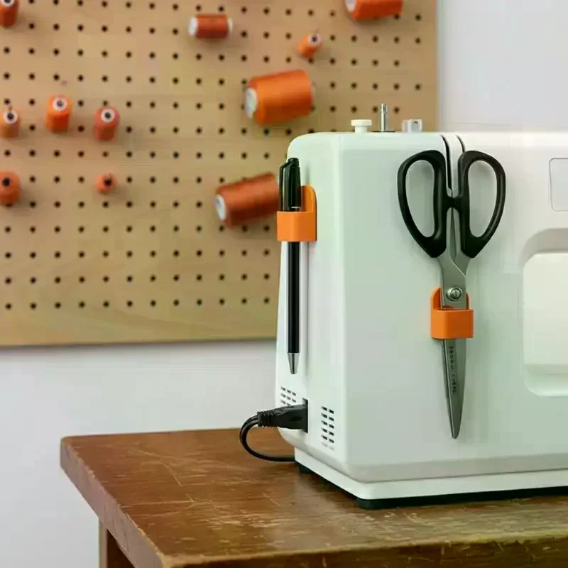Sewing Machine Scissor Storage Organizer with Adhesive Backing Easy Install Box for Craft Studios and Tailor Workshop Tools
