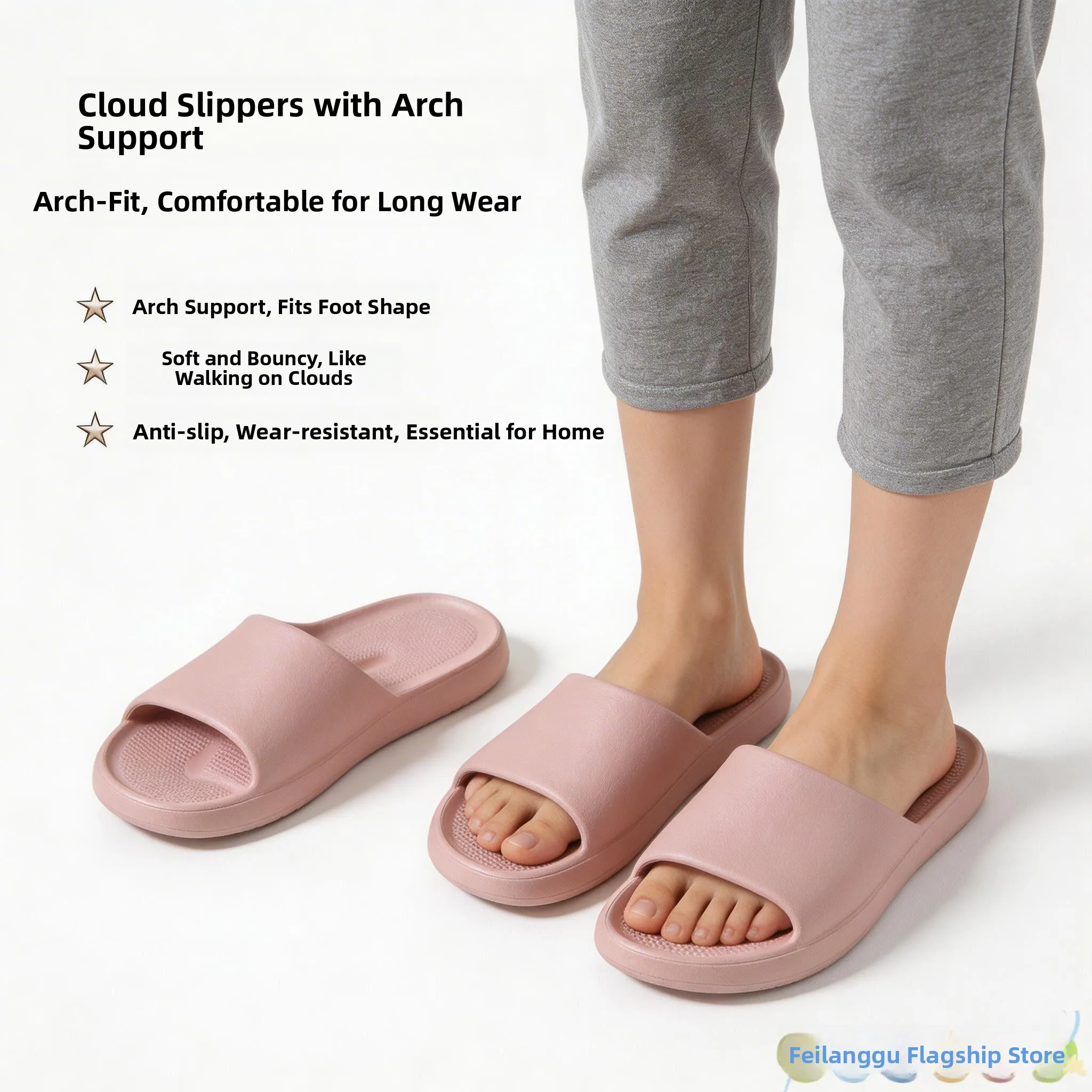 

Мужские и женские тапочки с поддержкой свода стопы, хирургические, противоскользящие, комфортные, без запаха, летние, новый стиль, из искусственной кожи