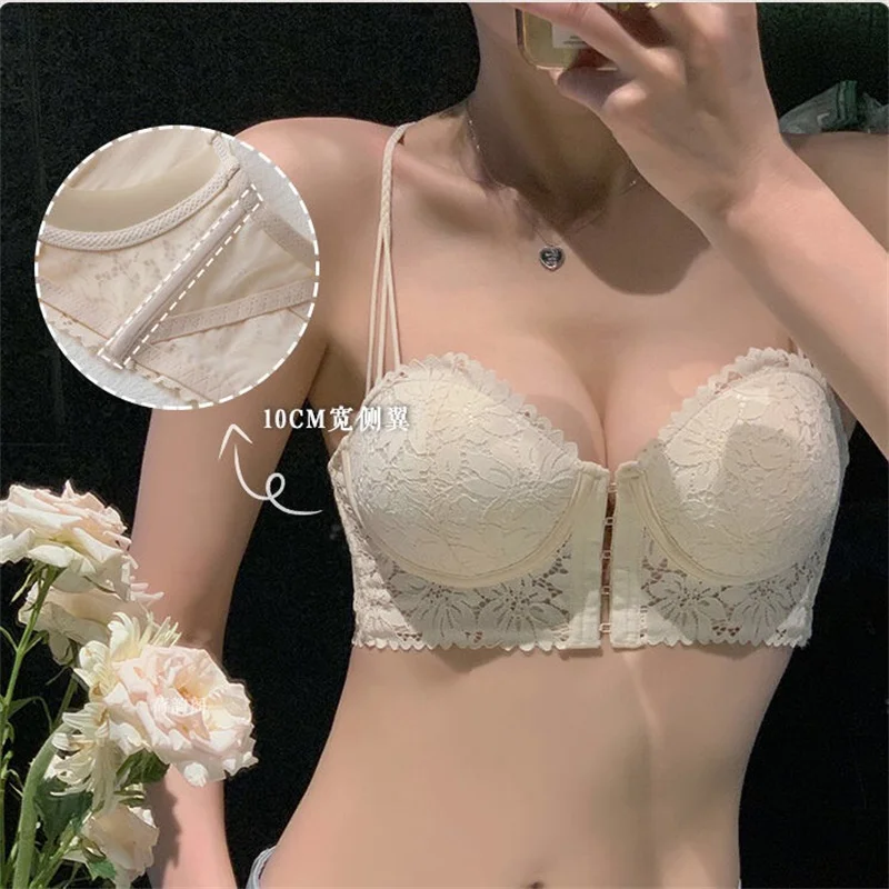 Ensemble Femme 2 Pièces Front Closure Push Up Bras and Panty Sets Free Wire Sexy Lingerie Sets for Women Brasieres Para Mujer