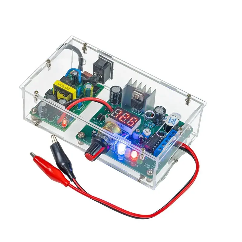 LM317 DC Regulated Power Supply Kit Adjustable Switching Digital Display Electronic DIY Soldering Project-【A74Z Miuai】