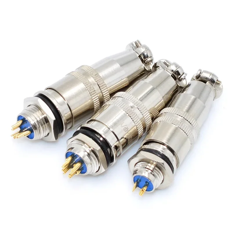 XS8/10/12 2/3/4/5/6/7PIN Push-Pull Circular Aviation Quick Connector Gold Plated Contact Male Plug &Female Socket