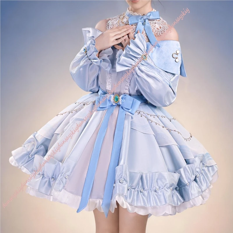 

Wuthering Waves Game Phoebe Cosplay Costume Halloween Christmas Role Playing Cos Women Dress Lolita Kawaii Cute Party Blue Cos