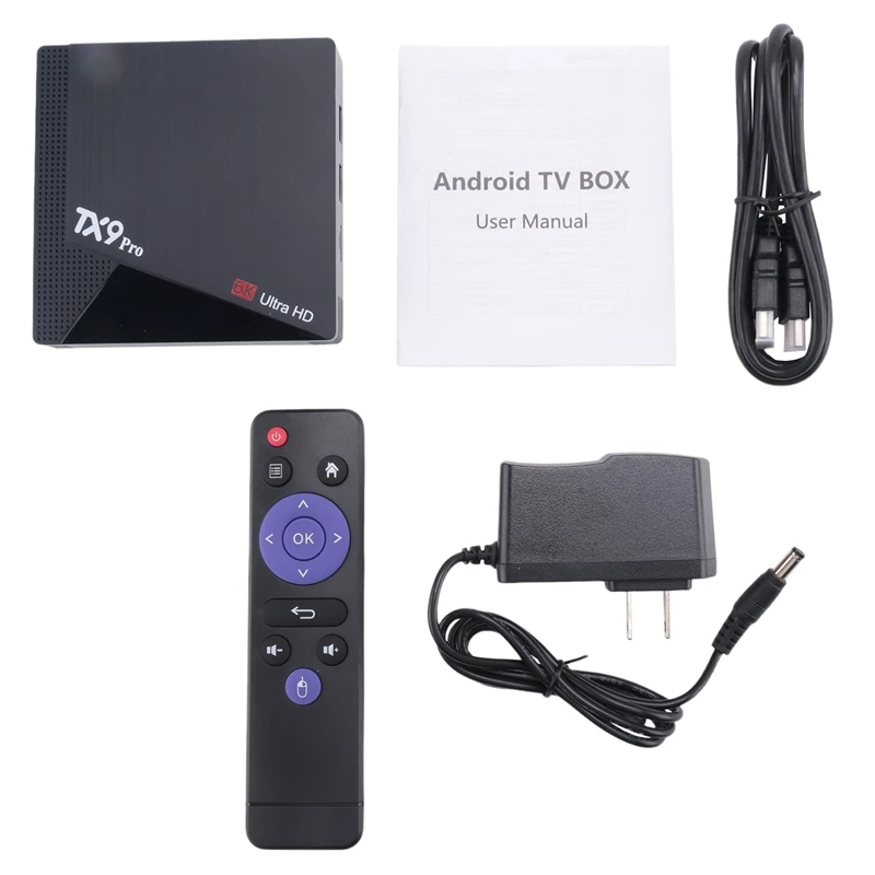 

Smart Tv Box TX9 Pro Android 10.0 Set Top Box 6K HD Dual Brand 2.4G 5.8G Wifi Media Player Aiiwinner H313 Smart TV Box US Plug