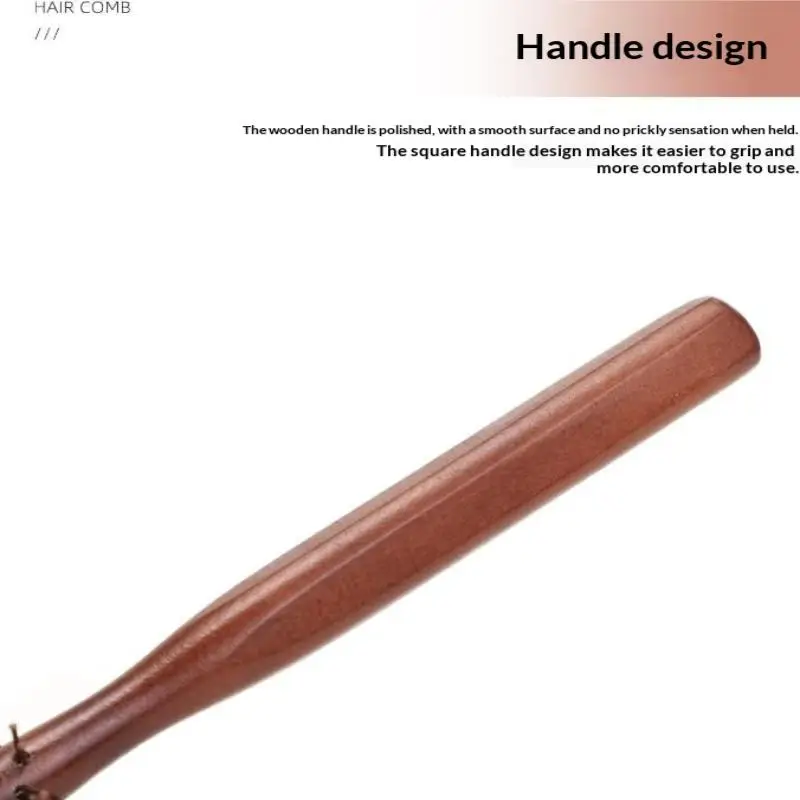 

Новая круглая расческа-щетка для волос с деревянной ручкой, нейлоновая расческа для укладки, круглая плоская щетка для женщин и мужчин, для кудрявых волос