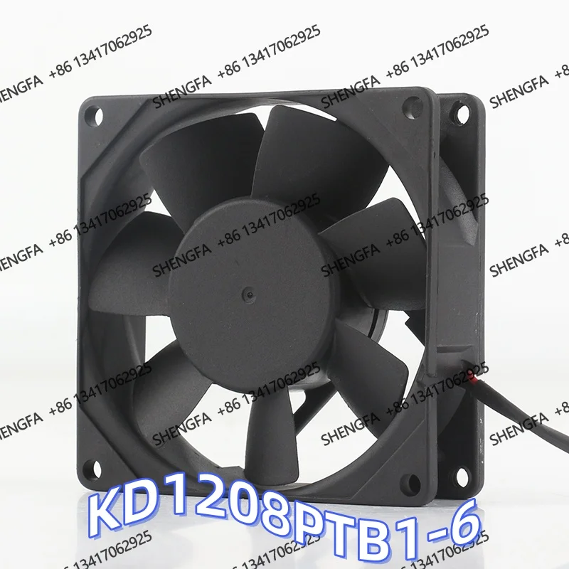 SUNON KD1208PTB1-6A 8025 8CM case 5V 24V 48V DC12V 2.6W dual ball quiet chassis bearing 2-wire cooling fan