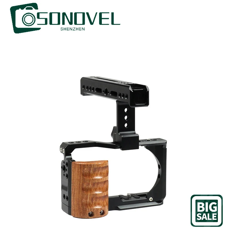 

Suitable for Sony ZV-E10 Camera Aluminum Alloy Rabbit Cage Self Portrait Vertical Expansion Scratch Protection Frame Kit