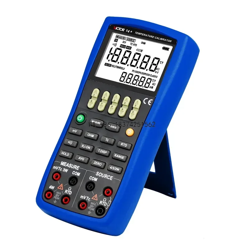 Wmwmnu for VICTOR 14+ Temperature Calibrator with Measure and Source Function 2-wire 3-wire 4-wire Connection or Ohm and RTD