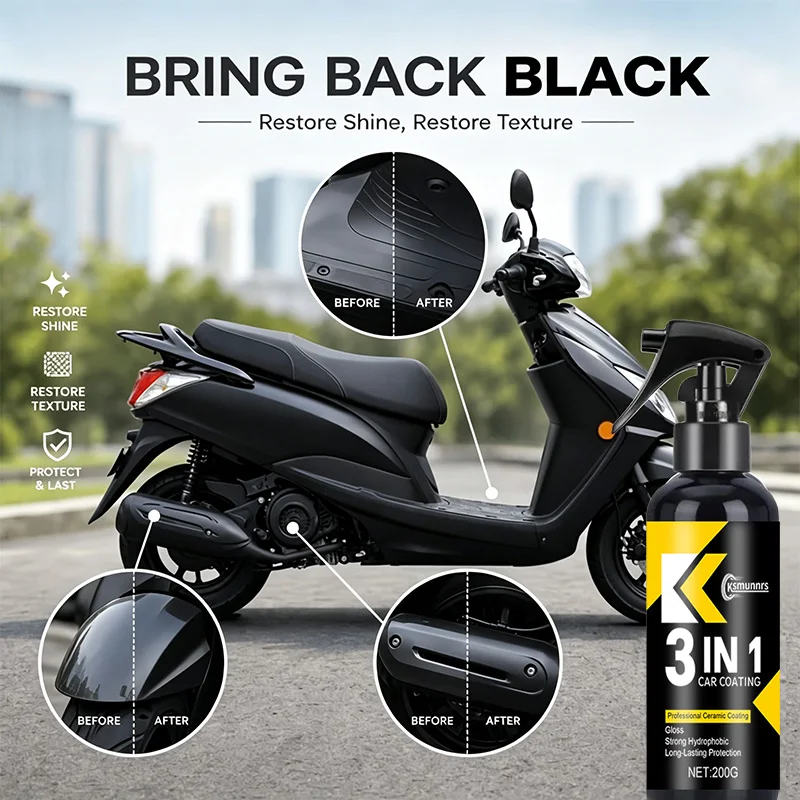 Motorcycle Plastic Polishing Spray Restores Smoothness And Shine for Motorcycle Plastics, Splash Guards, And Car Interiors
