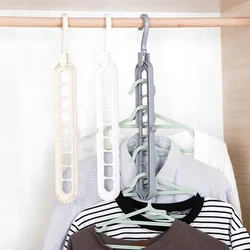 Clothes hanger closet organizer Space Saving Hanger Multi-port clothing rack Plastic Scarf cabide Storage hangers for clothes