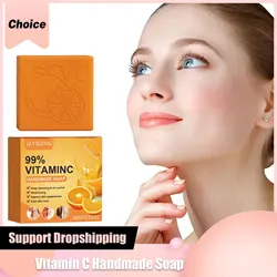 Vitamin C Handmade Soap Body Brightening Oil Control Smooth Soft Skin Moisturizing Exfoliating Anti Mite Facial Cleansing Soap