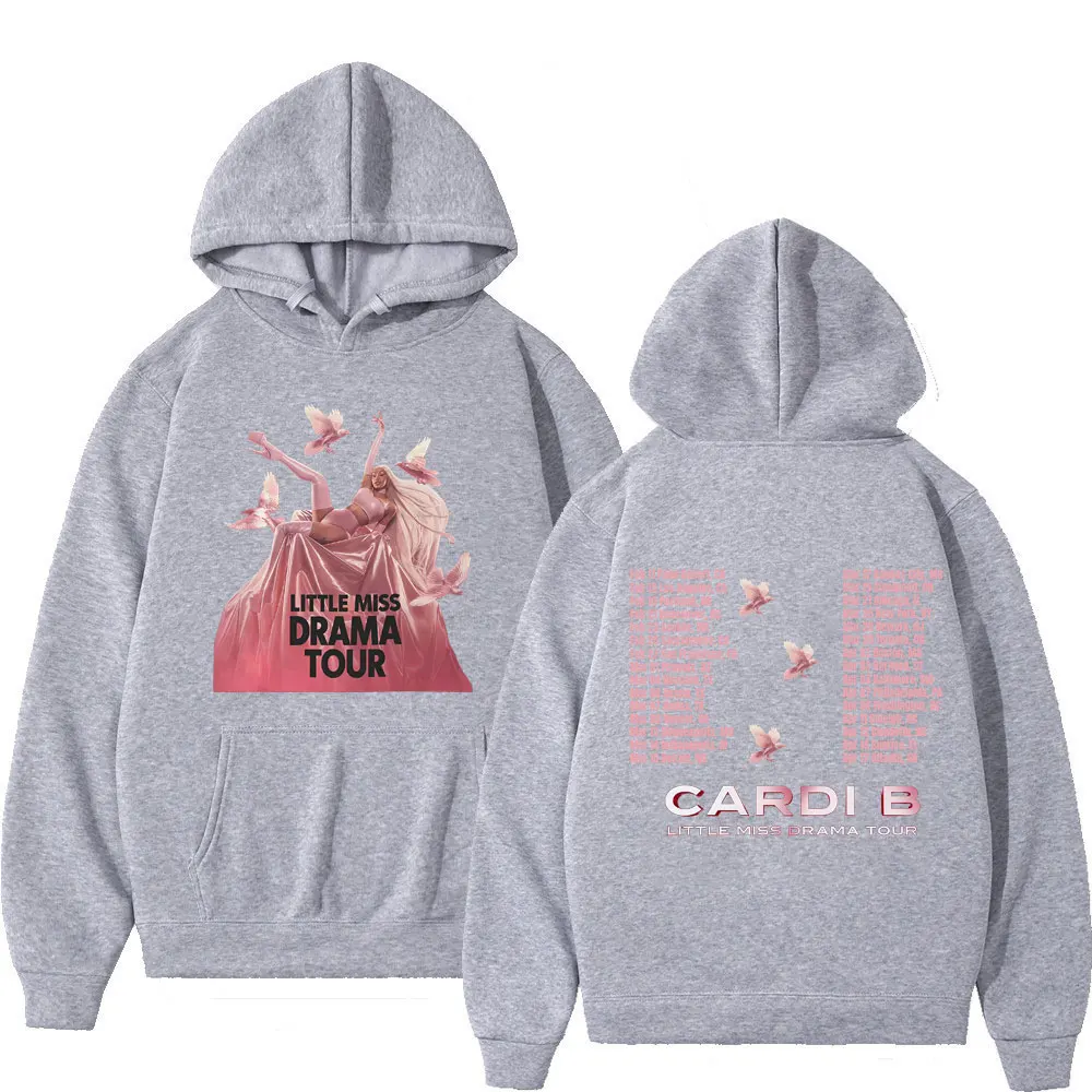 كاردي بي ليتل ملكة جمال الدراما جولة 2026 الجرافيك هوديي الرجال النساء الجمالية العصرية البلوز بأكمام طويلة الصوف بلوزات غير رسمية