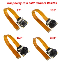 Raspberry Pi 5 8MP Camera IMX219 Sensor Chip CSI Interface 77° 130° 160° 200° Camera Webcam for Raspberry Pi 5