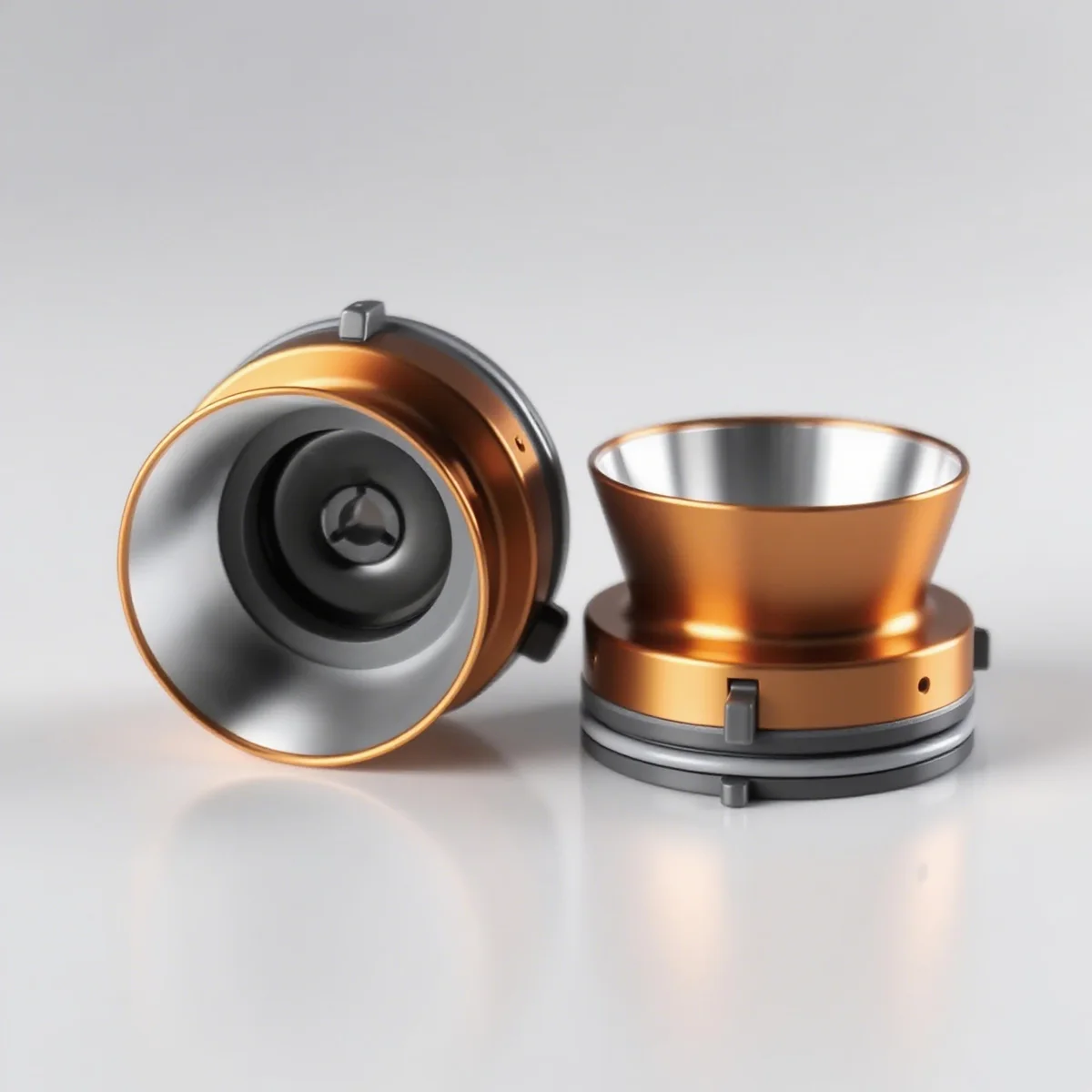 1 Para Standardowych Adapterów Piasty NAB 1/4" w Kolorze Srebrnym do Magnetofonów Szpulowych, Aluminiowe Kielichy — zdjęcie produktu 6