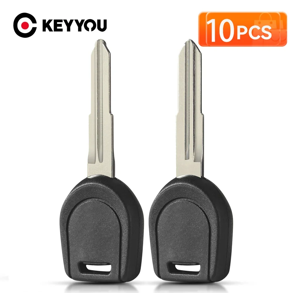 KEYYOU 10PCS Right/Left Blade Transponder Key Shell Car Key Fob Case For Mitsubishi Colt Outlander Mirage Pajero Without Chip
