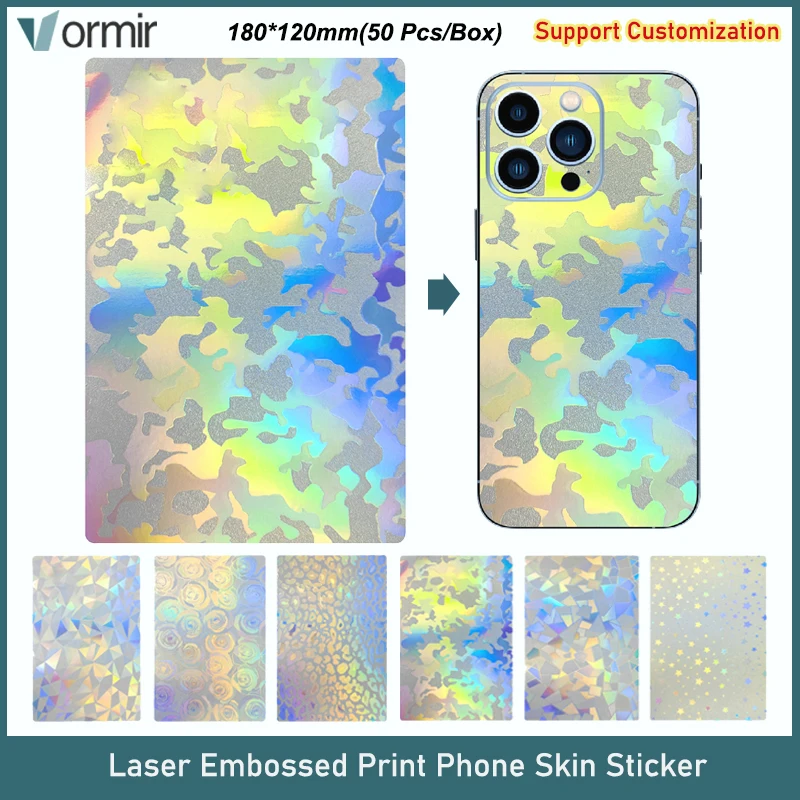 

Vormir Laser Embossed Cellphone Skins Sticker Shiny Printing Mobilephone Decorated Back Cover Protector for Film Cutting Machine