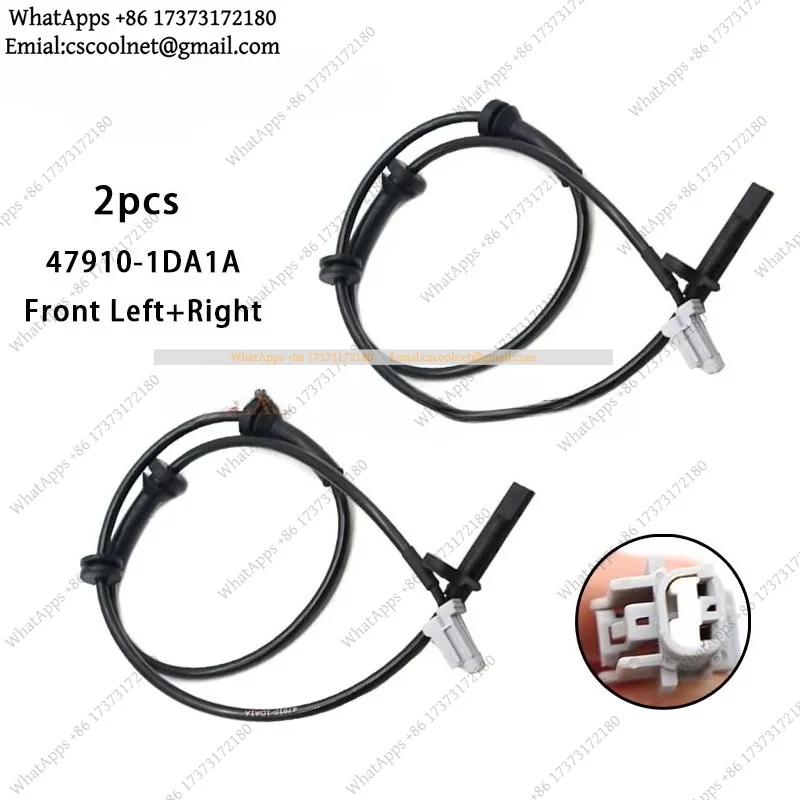 JS02 Front Rear ABS Wheel Speed Sensor 479101DA1A 479001DA1A 47910-1DA1A For Nissan X-Trail T31 Qashqai J10 Renault Koleos