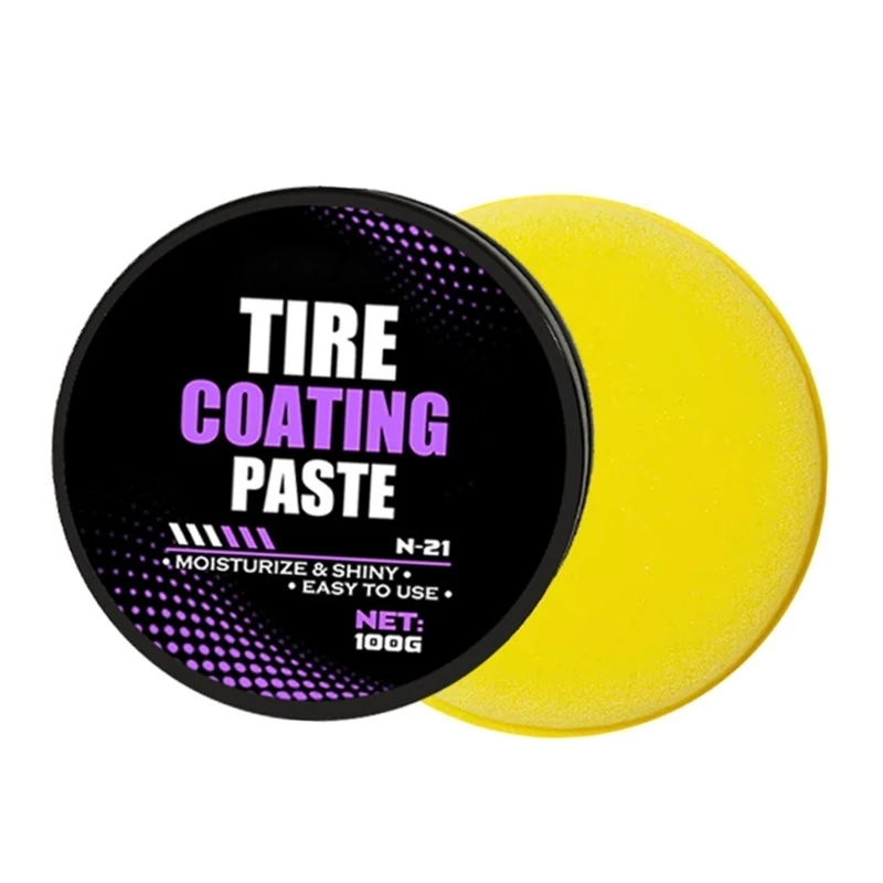 

100g Professional Tire Coating Paste For Car Rubber Restoration Renews Removes Dullness Moisturizes Protects D7YA