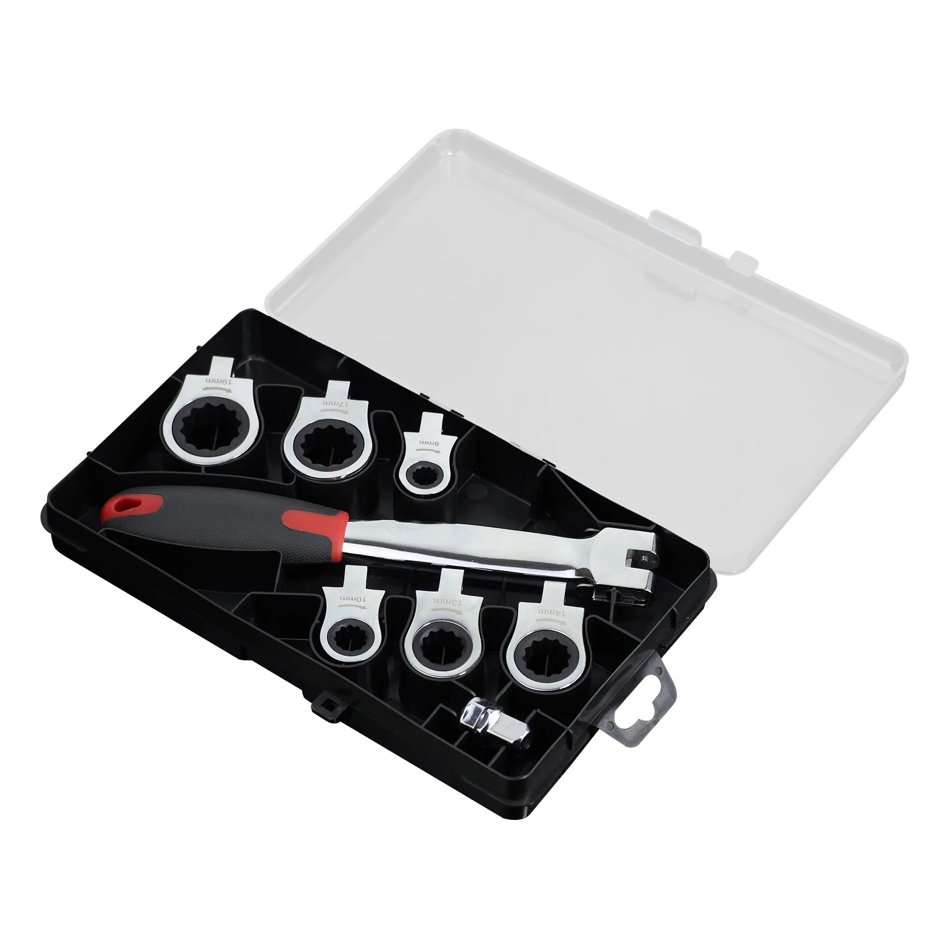 

New Arrival 12-in-1 Interchangeable Head Ratchet Box Wrench Adjustable Head Ratchet Wrench Quick Wrench Set
