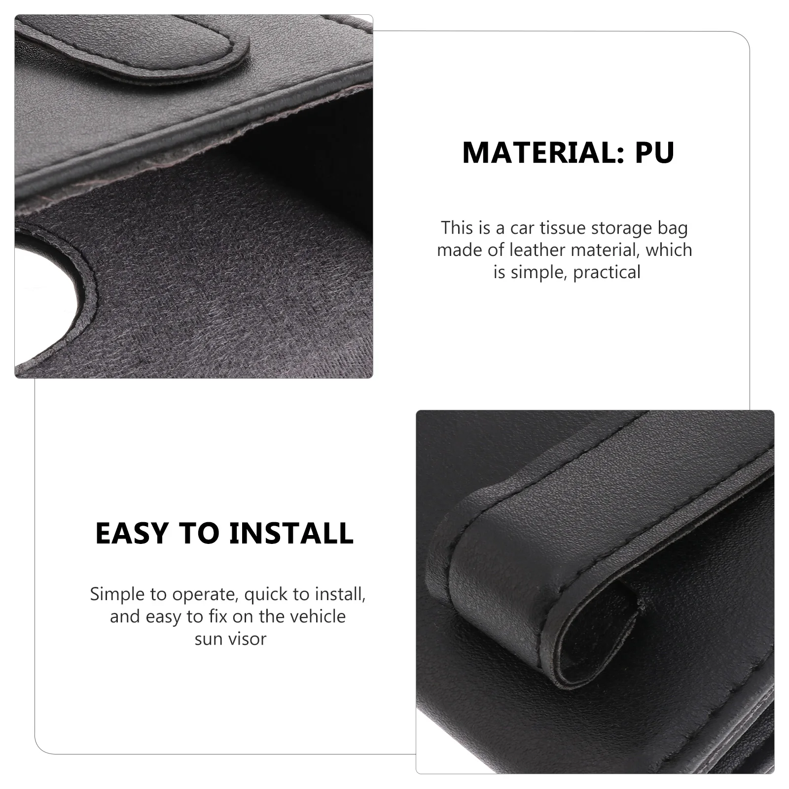 

Tissue Box for Car Visor Black Rhinestones Napkin Holder Sun Visor Tissue Storage Case Car Interior Accessories