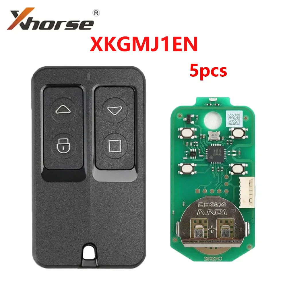 5pcs XHORSE XKGMJ1EN 4 Buttons Universal Garage Remote for Mini Key Tool, VVDI2, Key Tool Max, VVDI KEY TOOL PLUS PAD