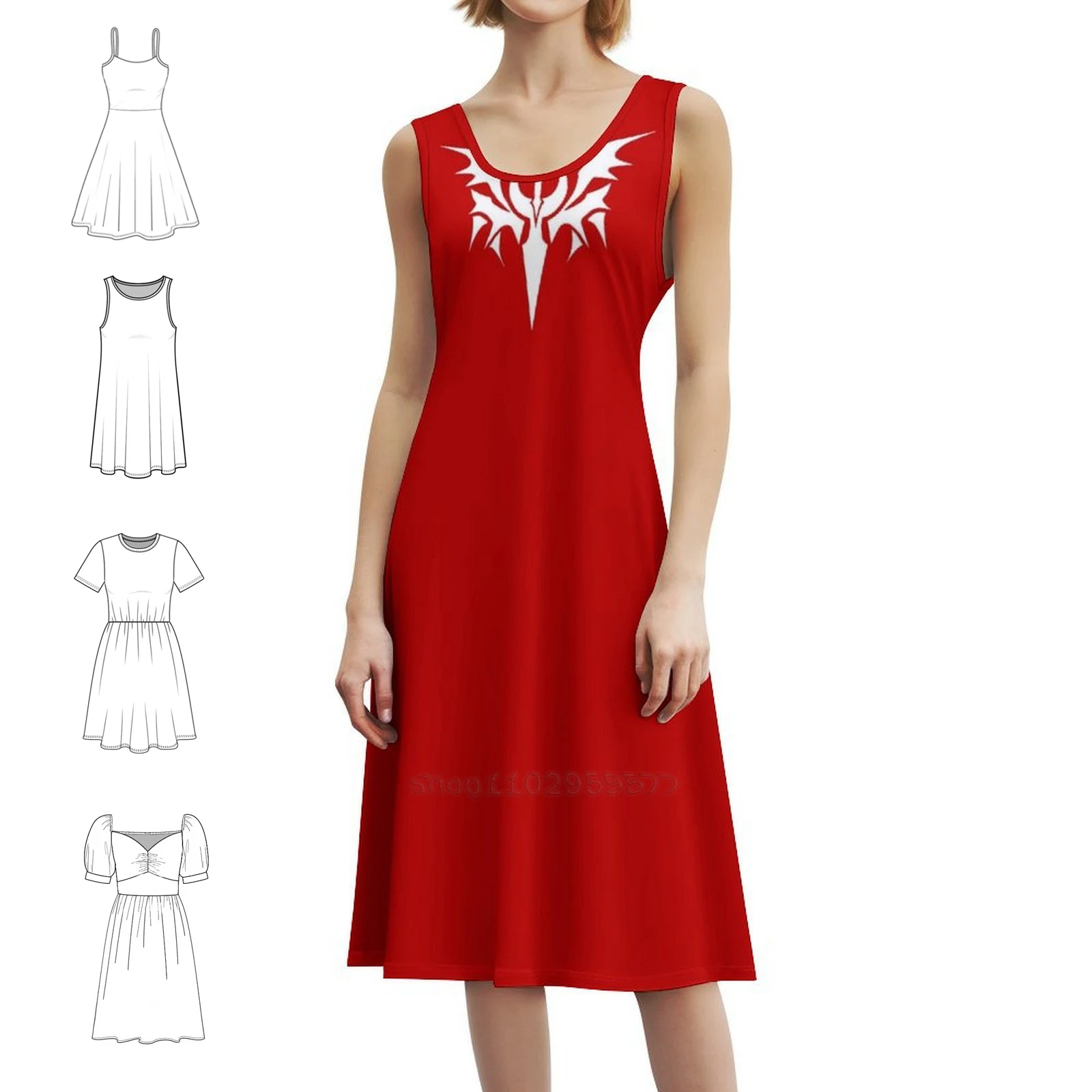 

Lost Ark Design-Assassin Class Logo Preppy Style Mini Dress For Women A-Line Loose Fit Casual Day Dress Lost Ark Logo Black