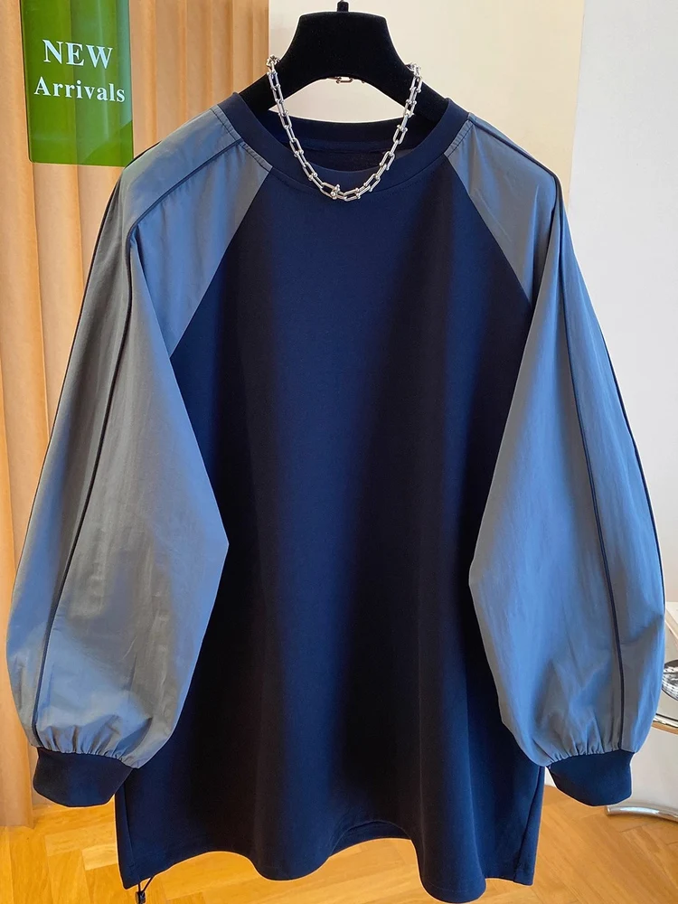 سترة نسائية فضفاضة كبيرة الحجم 300 بو، فريدة وجميلة للغاية، بأكمام طويلة، تصميم عصري مع وصلات، مناسبة للخريف والشتاء