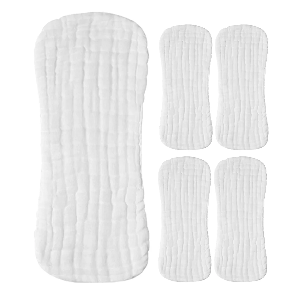 

5 Pcs Washable Baby Diapers Adult Cover with Snaps Balm Gauze Washcloths New Born Cotton Boy Pee Covers