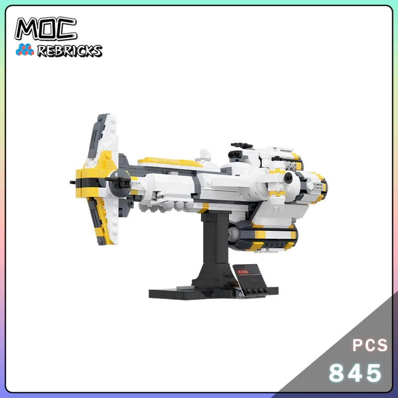 

Space War Series Hammer Shaped Frigate MOC Building Blocks Space Cruiser Assembly Model Set DIY Bricks Collector Sets Toy Gifts