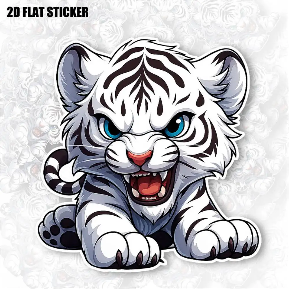 White Mouth Vinyl Sticker Irregular Shape Self Decal For Laptops Water Bottle Waterproof Stickers For Decorating Car Windows Mot