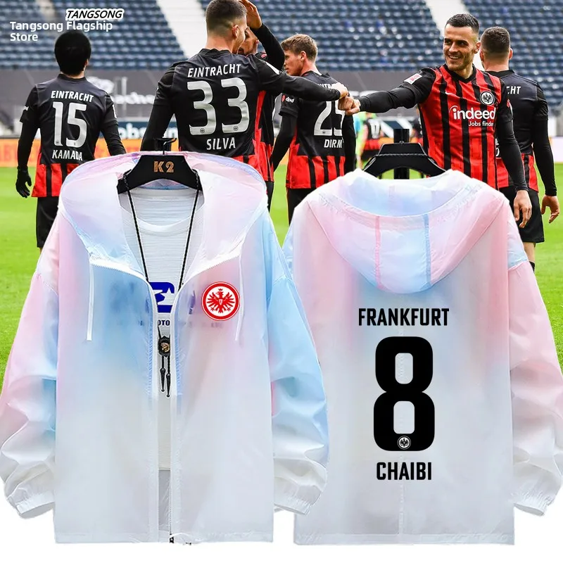 

Ultra-Thin Breathable Fooall Fan Jersey ex Spring Season Frankfurt T orm Lightweight Sun Protection Jaet Coat