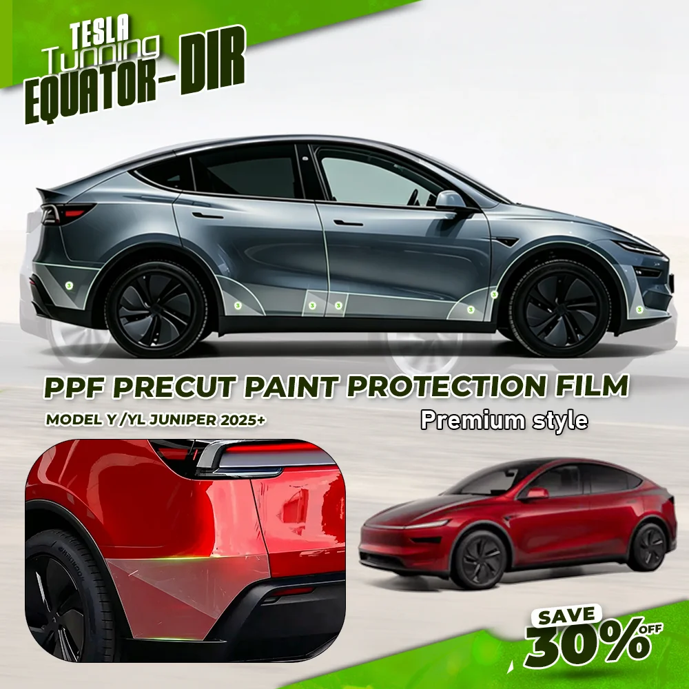 Precut TPU PPF Clear Bra for Tesla Model Y YL Juniper 2025+, Self-Healing Scratch Resistant Paint Protection Film Bumper Kit