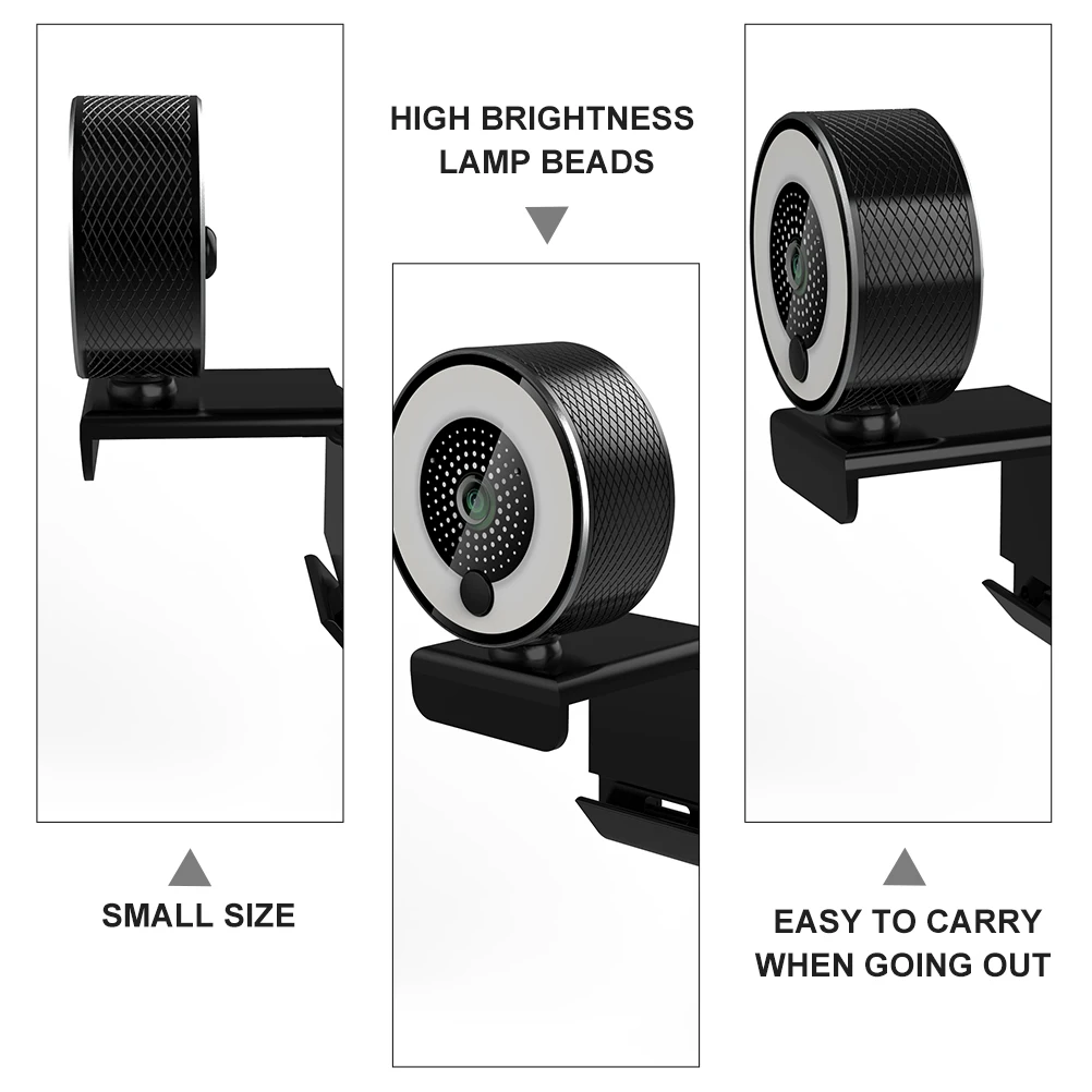 

5MP Web Camera Aluminum Shell USB 3.0 High Definition Live Streaming Webcam Computer Fill Light Multifunctional Video