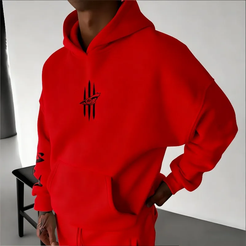 2025 Men's Autumn Winter Hoodies Japanese Anime Demon Slayer Akaza Graphics Clothing Oversize 100% Cotton Tops Y2k Streetwear