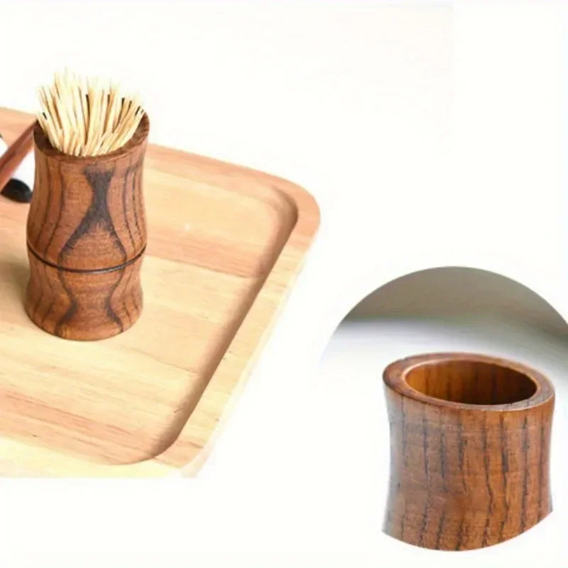 1Pc Holz Zahnstocher Lagerung Box Zylinder Zahnstocher Halter Home Küche Dekoration Zubehör