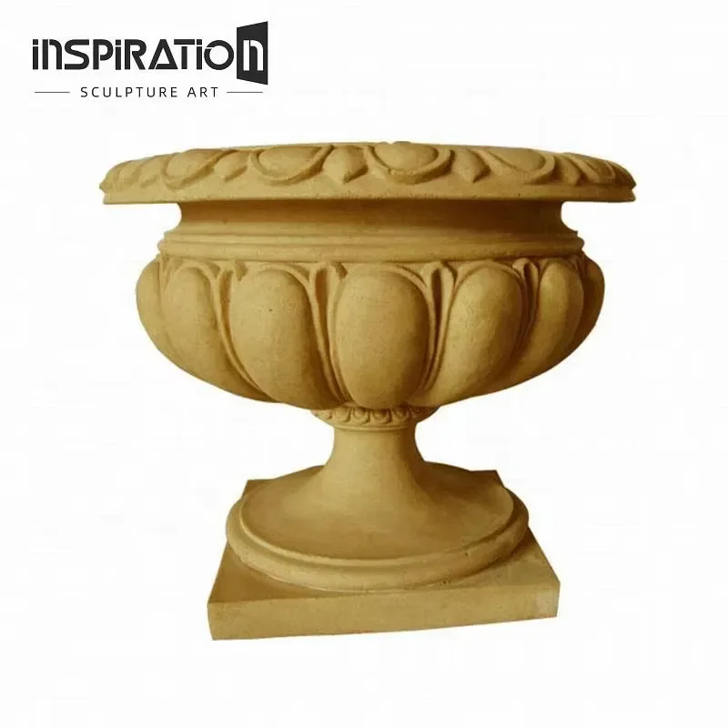 for Fiberglass Manufacturer Resin Cast Stone Large Outdoor Planters Box for Commercial and Residential Use
