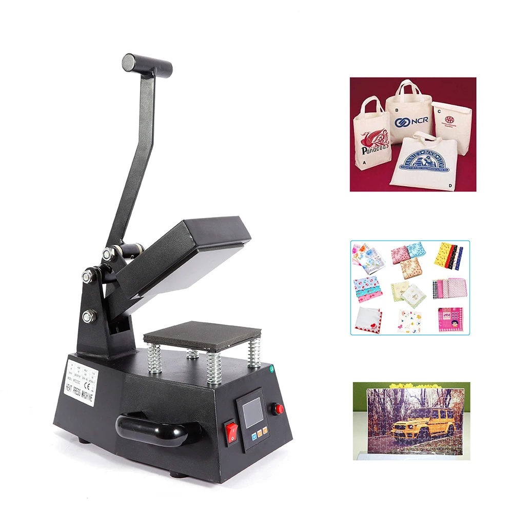 

Heat Press Machine, 110V Digital Single Heater DIY Logo, Label, Sticker 12x12cm Pro Clothing Printing for Transfer 0-250℃ 450W