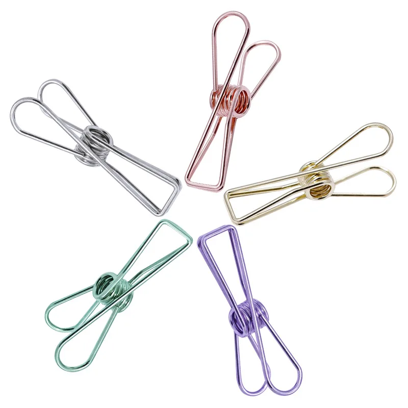 5Pcs Cute Kawaii Photo Decorative Metal Quality Binder Paper Clips Desk Office Accessories School Supplies Gold Black Rose