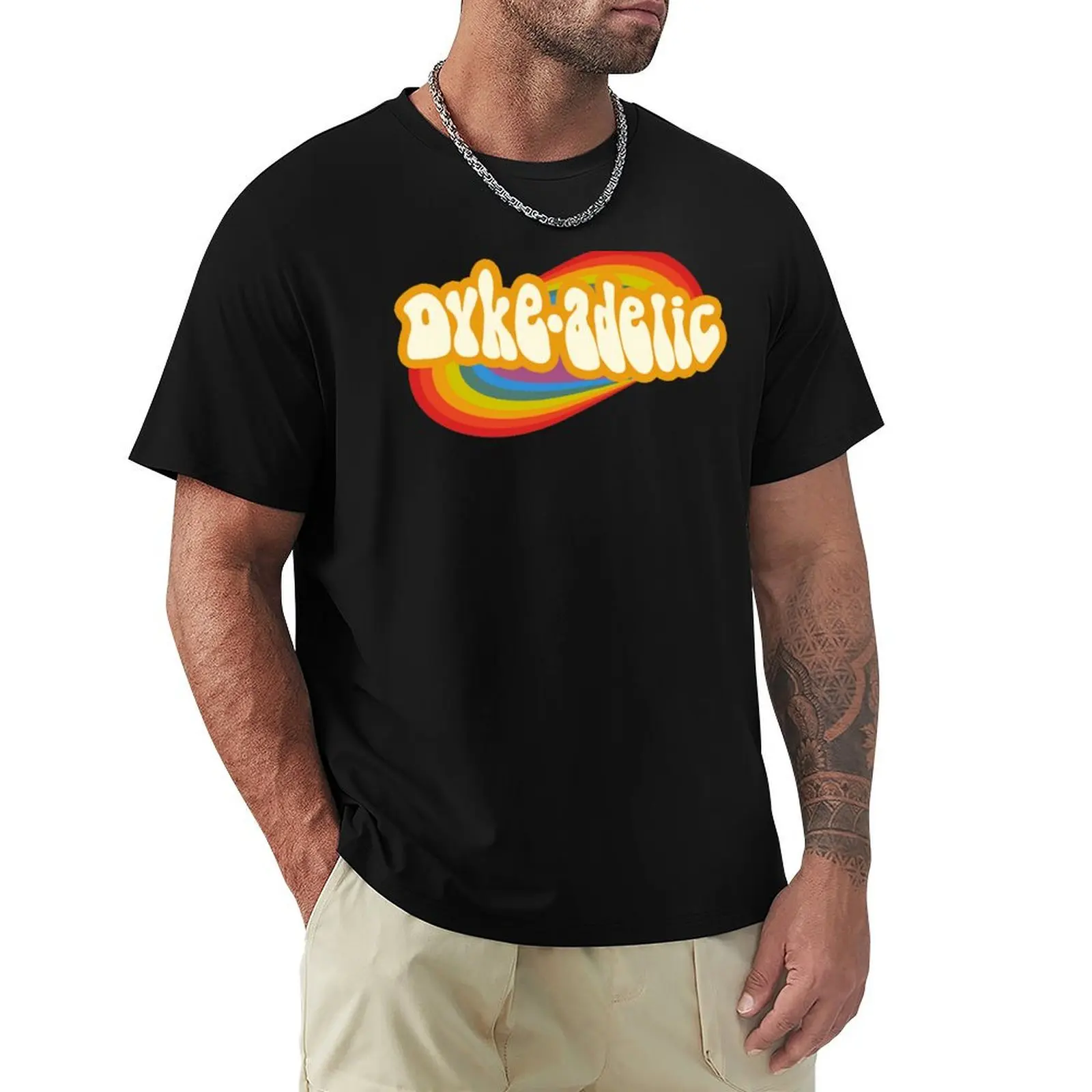 Dyke-adelic T-Shirt plus sizes vintage graphic tee oversizeds heavyweights shirts for men graphic tees