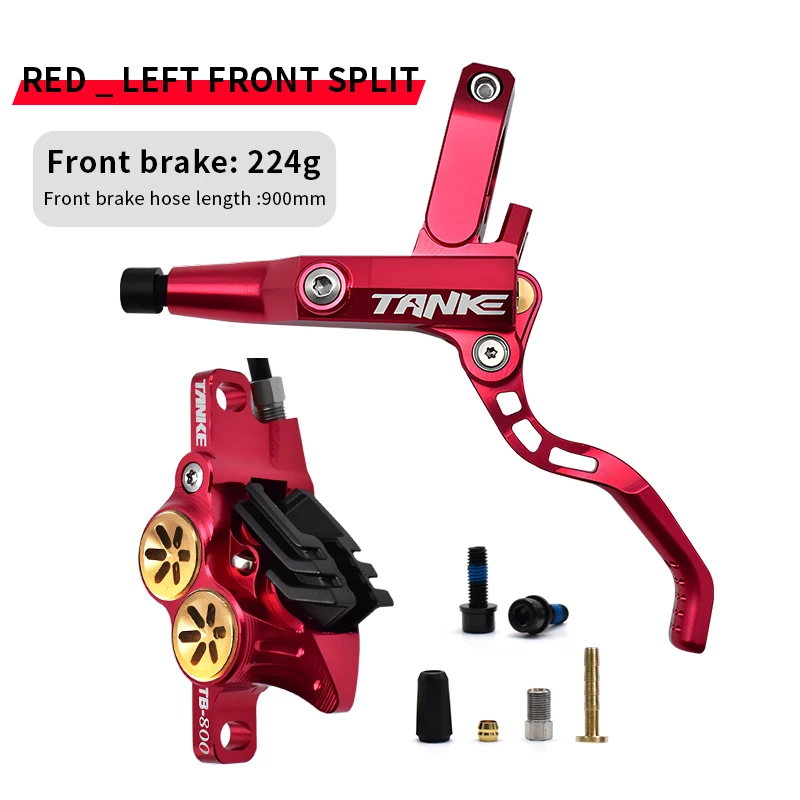 TANKE MTB 4-zuiger hydraulische schijfrem 900/1700 mm 4 zuiger hars remblokken oliedruk AM DH Road MTB ultralichte schijfrem - afbeelding 1
