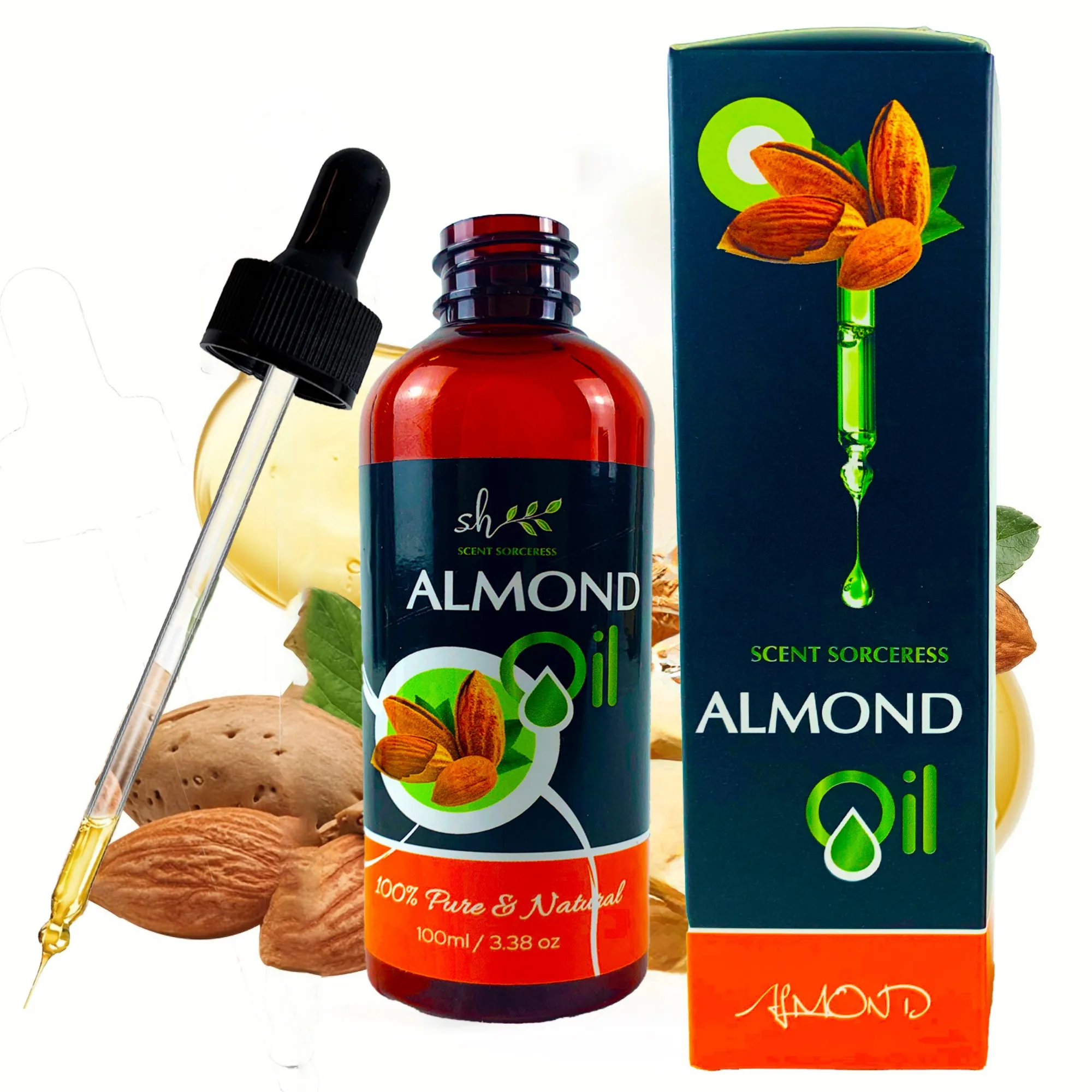 100ml Czysty Naturalny Olejek Migdałowy do Masażu Spa Olejki Eteryczne Migdałowe Aromaterapia Intensywna Regeneracja Odżywianie Rozjaśnianie Skóry Relaksacja