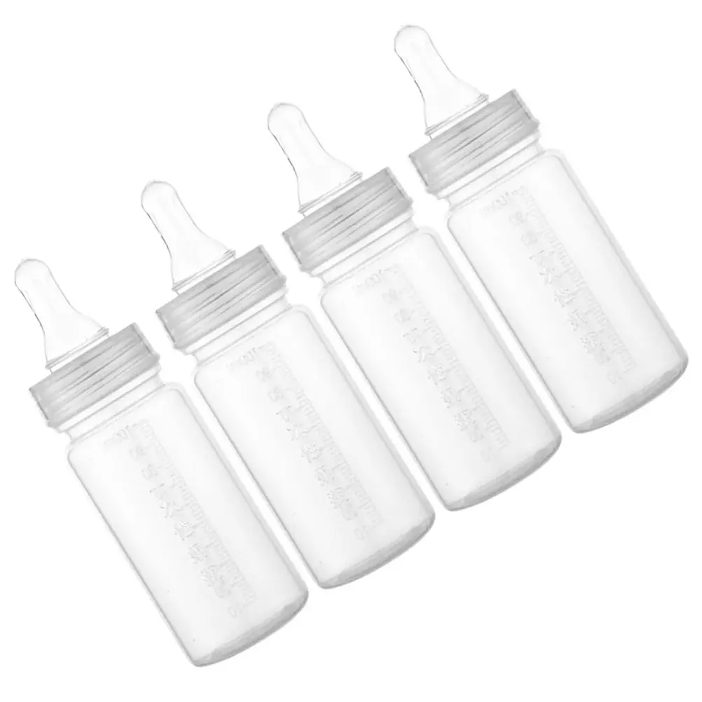 

4Pcs Disposable Baby Bottles Newborn Milk Bottles 0-3 Months Plastic Baby Bottle Easy Feeding Scale Design Newborn Milk Bottle