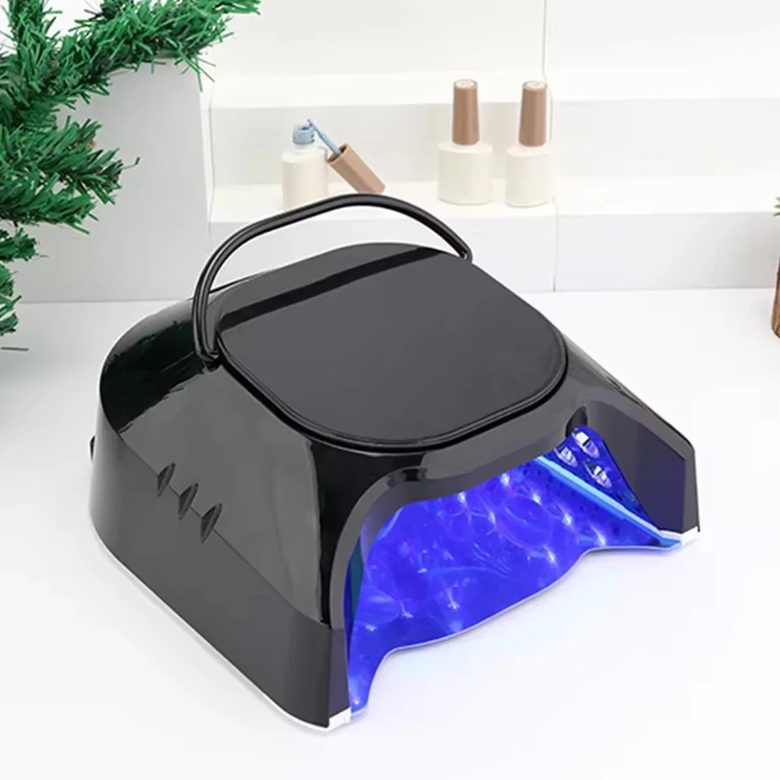 

WWHigh Quality Professional Nail Salon Home Use Pro Cure Wireless Dual Light 86W Rechargeable UV Led Nail Gel Dryer Lamp
