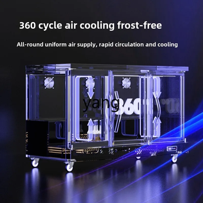 CX embedded stainless steel transparent freezer bar counter beer counter refrigerated display cabinet view 5