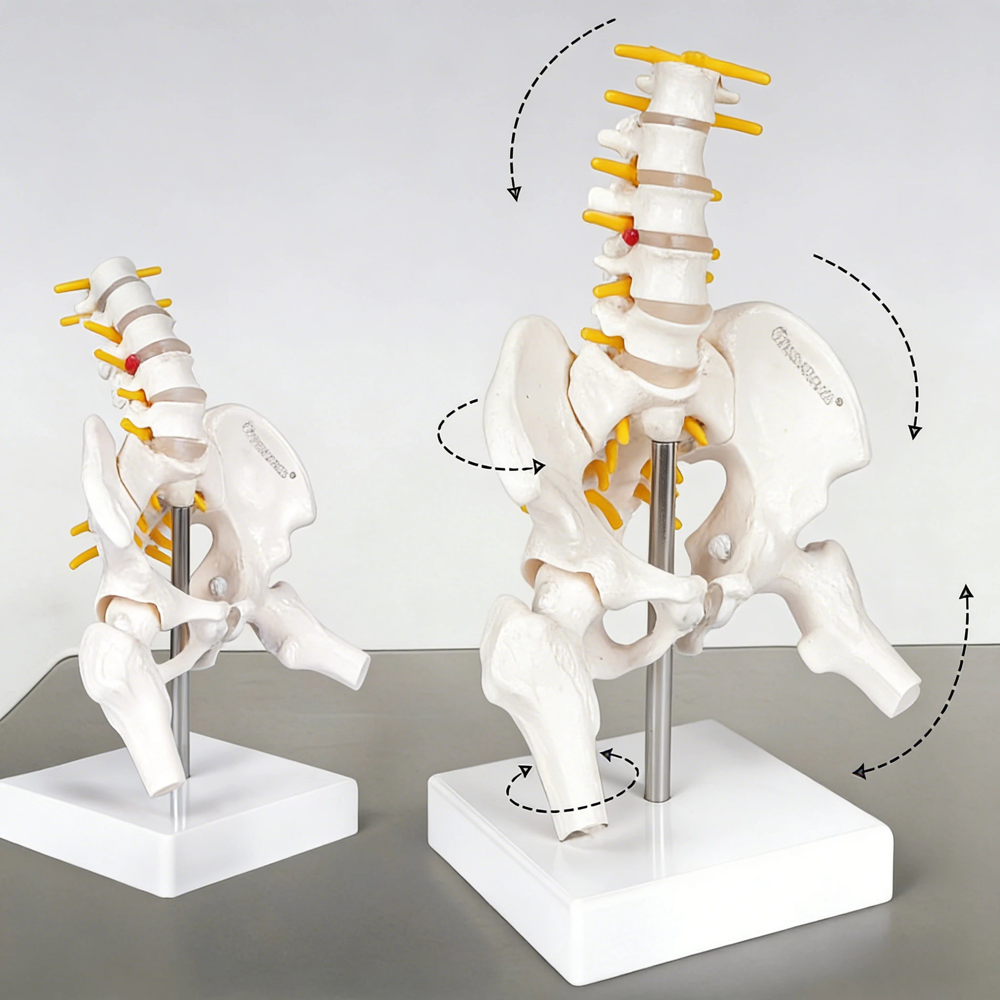 Human Pelvic with Five Lumbar Vertebrae and  Femur Model Orthopedics Spinal Column Spine Model Skeleton Anatomy DIY